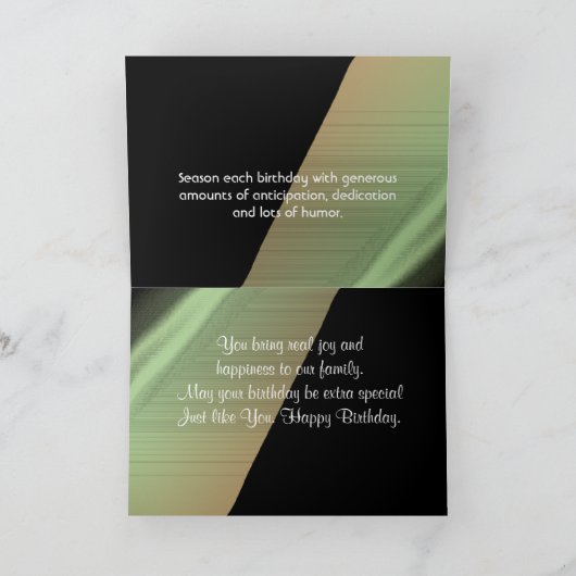 De kleinzoon wijs-Blk, past om het even welke Kaart (Binnen)