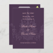 De kleur Datum/kroonluchter/doe-het-zelf opslaan Aankondigingskaart (Voorkant / Achterkant)