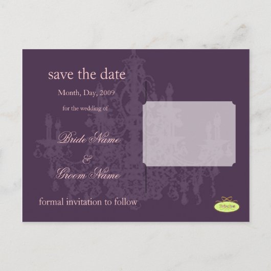 De kleur Datum/kroonluchter/doe-het-zelf opslaan Aankondigingskaart (Achterkant)