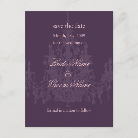 De kleur Datum/kroonluchter/doe-het-zelf opslaan Aankondigingskaart (Voorkant)