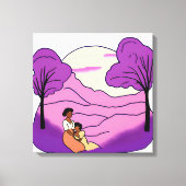 De kleur Paarse Canvas Afdruk (Voorkant)