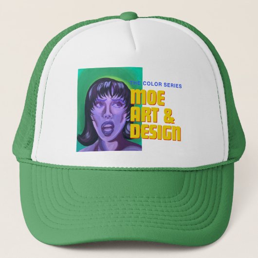 De kleur serie- Paarse trucker hoed Trucker Pet (Voorkant)