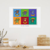 de kleur van aap poster (Keuken)