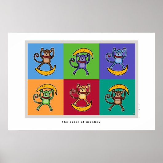 de kleur van aap poster (Voorkant)