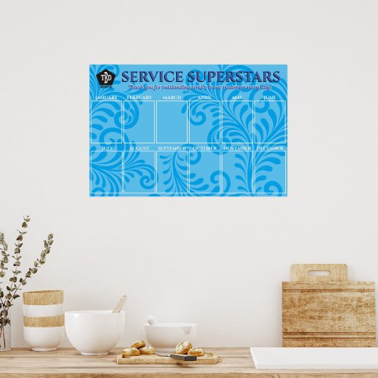 De kleur van de douane  fotowerknemer van de maand poster (Keuken)