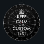 De kleur van de douane houdt kalm en neemt dartboa dartbord<br><div class="desc">De kleur van de douane houdt kalm en houdt dartboard aan. Personaliseer je eigen grappige parodie. Fun Birthday cadeauidee voor kinderen en volwassenen. Rendy wall decor ideeën voor thuis,  pub,  auto,  café,  restaurant,  man grot,  kantoor en andere plekken om te ontspannen. Moderne typografische sjabloon met kroon.</div>