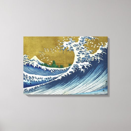 De kleur van de grote golf | Hokusai | Canvas Afdruk (Voorkant)