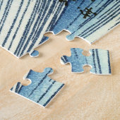 De kleur van de grote golf | Hokusai | Legpuzzel (Zijkant)