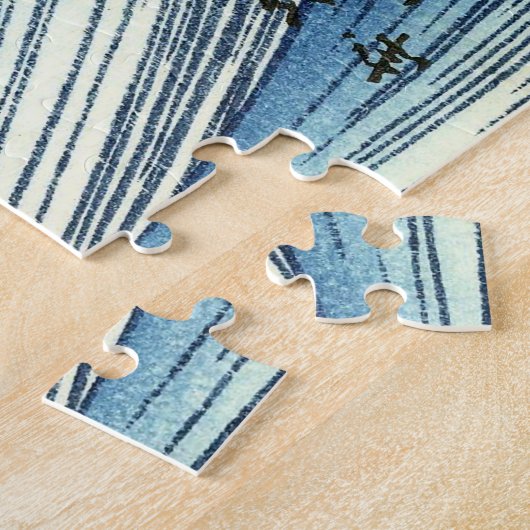 De kleur van de grote golf | Hokusai | Legpuzzel (Zijkant)