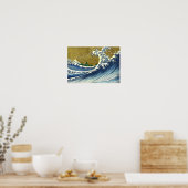 De kleur van de grote golf | Hokusai | Poster (Keuken)