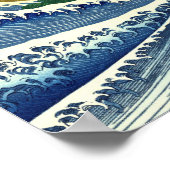 De kleur van de grote golf | Hokusai | Poster (Hoek)
