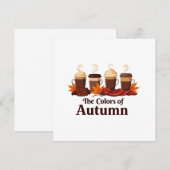 De kleur van de herfst Pumpkin Spice Coffee Herfst Aankondiging (Voorkant / Achterkant)