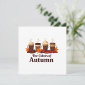 De kleur van de herfst Pumpkin Spice Coffee Herfst Aankondiging (Staand voorkant)