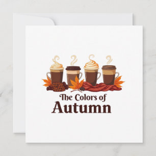De kleur van de herfst Pumpkin Spice Coffee Herfst Aankondiging