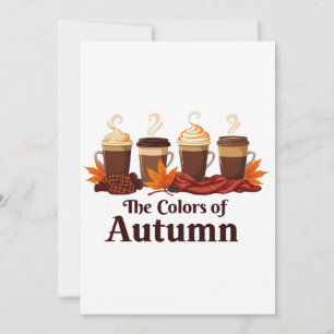 De kleur van de herfst Pumpkin Spice Coffee Herfst Kaart