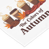 De kleur van de herfst Pumpkin Spice Coffee Herfst Korte Tafelloper (Hoek)