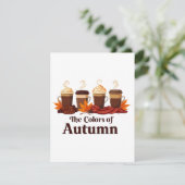 De kleur van de herfst Pumpkin Spice Coffee Herfst Save The Date (Staand voorkant)