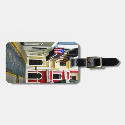 de kleur van de oude San Juan Puerto Rico Bagagelabel (Voorkant horizontaal)