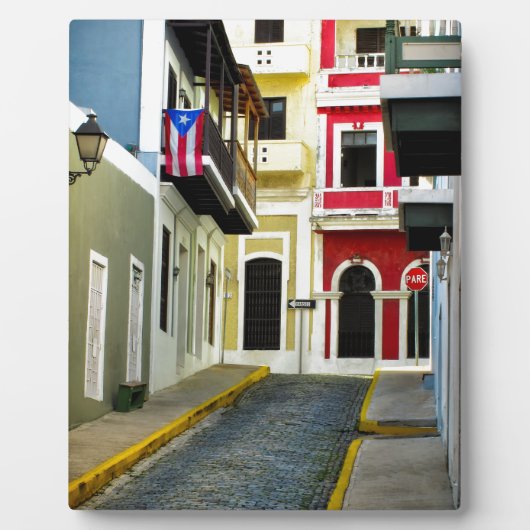 de kleur van de oude San Juan Puerto Rico Fotoplaat (Voorkant)