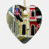 de kleur van de oude San Juan Puerto Rico Keramisch Ornament (Rechts)