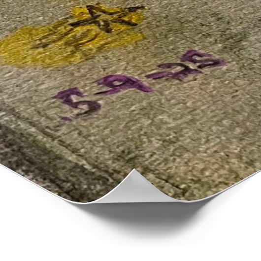 De kleur van de ring van Saturnus Poster (Hoek)