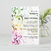 De kleur van de Uitnodiging van de Muziek (Staand voorkant)