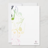 De kleur van de Uitnodiging van de Muziek (Achterkant)