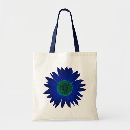 De kleur van de zonnebloemen Canvas tas - blauw (Voorkant)