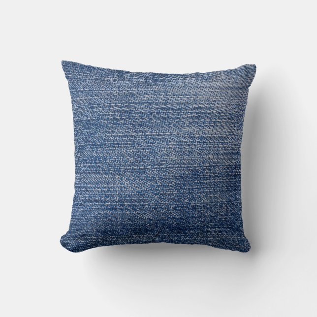 De kleur van Denim Pillow Kussen (Voorkant)
