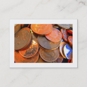 De kleur van geld (omrand) visitekaartje