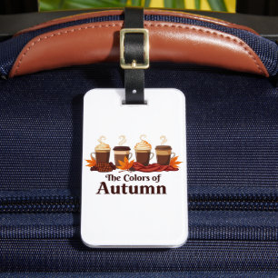 De kleur van herfst Pumpkin Spice Koffie Herfst Bagagelabel