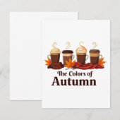 De kleur van herfst Pumpkin Spice Koffie Herfst Kaart (Voorkant / Achterkant)
