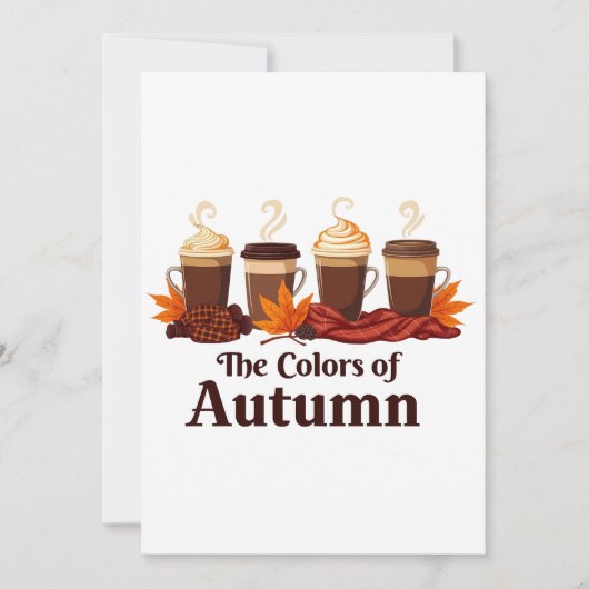 De kleur van herfst Pumpkin Spice Koffie Herfst  Kaart (Voorkant)