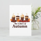 De kleur van herfst Pumpkin Spice Koffie Herfst  Kaart (Staand voorkant)
