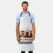 De kleur van herfst Pumpkin Spice Koffie Herfst Schort (Gedragen)