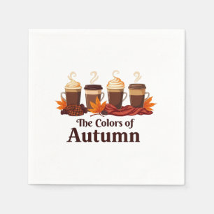 De kleur van herfst Pumpkin Spice Koffie Herfst  Servet