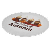 De kleur van herfst Pumpkin Spice Koffie Herfst Snijplank (Hoek)
