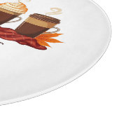De kleur van herfst Pumpkin Spice Koffie Herfst Snijplank (Hoek)