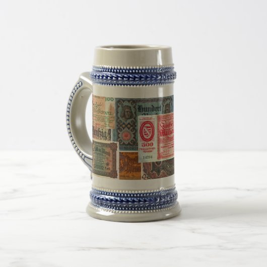 De kleur van het geld bierpul (Voorkant links)