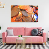 De kleur van het geld canvas afdruk (Insitu (Woonkamer))