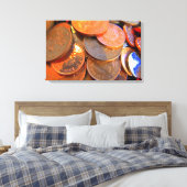 De kleur van het geld canvas afdruk (Insitu (Slaapkamer))