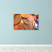 De kleur van het geld canvas afdruk (Insitu (Houten vloer))