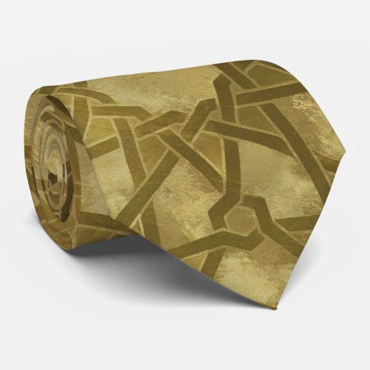 De kleur van het oude goud stropdas (Opgerold)