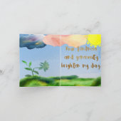 De Kleur van het water dankt u Wenskaart Bedankkaart (Binnen)