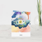 De Kleur van het water dankt u Wenskaart Bedankkaart (Achterkant)