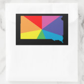 de kleur van het zuiddakota barst rechthoekige sticker (Tas)