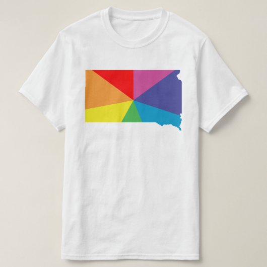 de kleur van het zuiddakota barst t-shirt (Design voorkant)