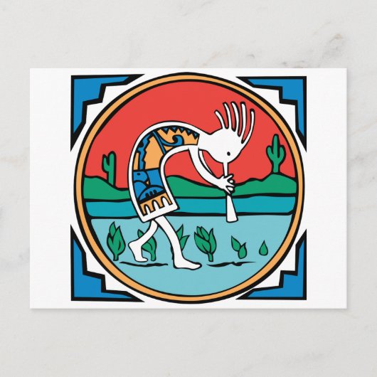De Kleur van Kokopelli Briefkaart (Voorkant)