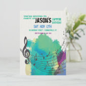 De kleur van muziek 2 Uitnodiging (Staand voorkant)