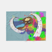 De kleur van muziek fleece deken (Voorkant (Horizontaal))